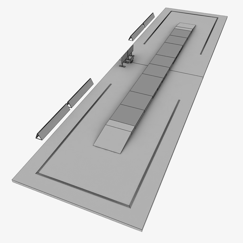 Fencing piste arena low poly by kr3atura 3DOcean